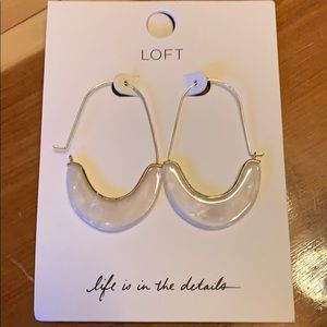 Loft gold earrings in whisper white